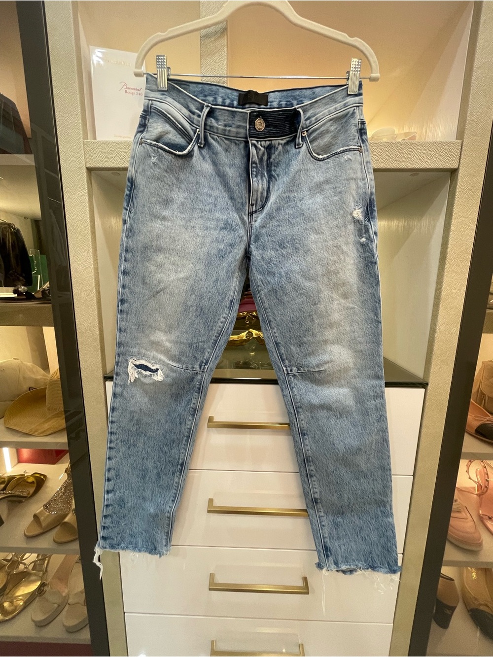 RtA Light Blue Distressed Skinny Jeans Size 26